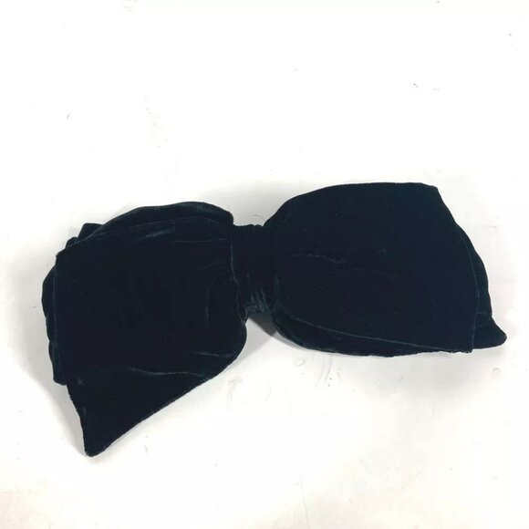 MIUMIU Big Ribbon hair accessories hair pin Barrette Velor Black main image 5